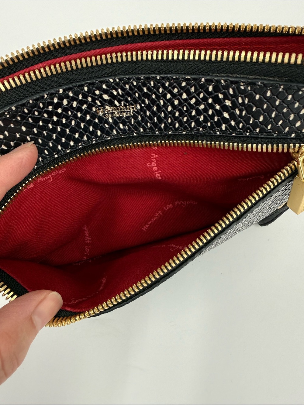 Hammitt Los Angeles Small Nash Leather Crossbody Wristlet Clutch - Picture 7 of 12